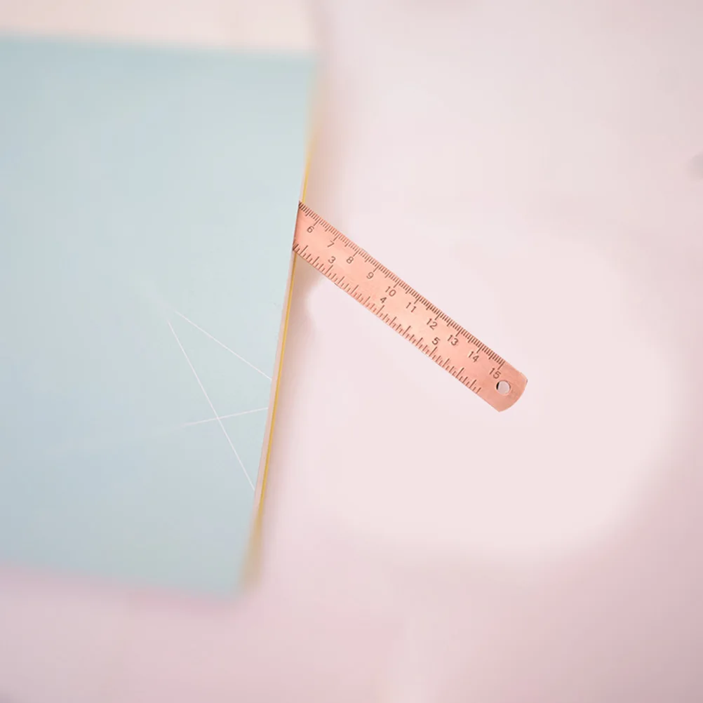 Copper Ruler 1mm Thick Professional Drafting Tool Measuring Rulers for Artists Students Geometry Multi Functional Ruler Tools