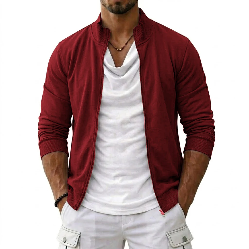 Mens Hooded Sweatshirts Lightweight Long Sleeve Cardigan Tops Autumn Casual Work Jackets Premium Athletic Outerwear for Men