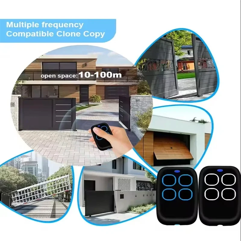 433mhz Garage Door Remote Control Duplicator Multi-Frequency Code Grabber Clone Gate Key Fob Hand Transmitter