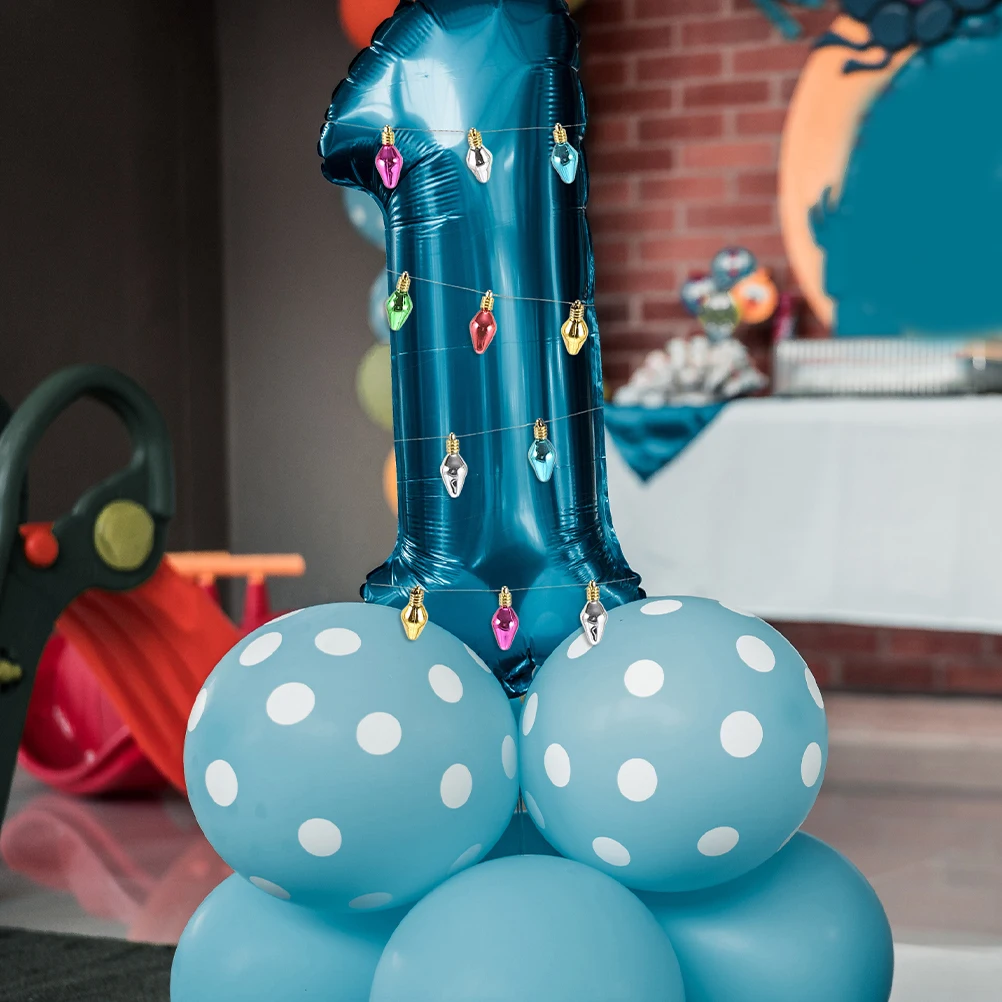 

1 Roll Christmas Lamp Beads Diy Plastic Bulb Decor For Xmas Party Home Craft Miniatures Festive Lighting Decoration