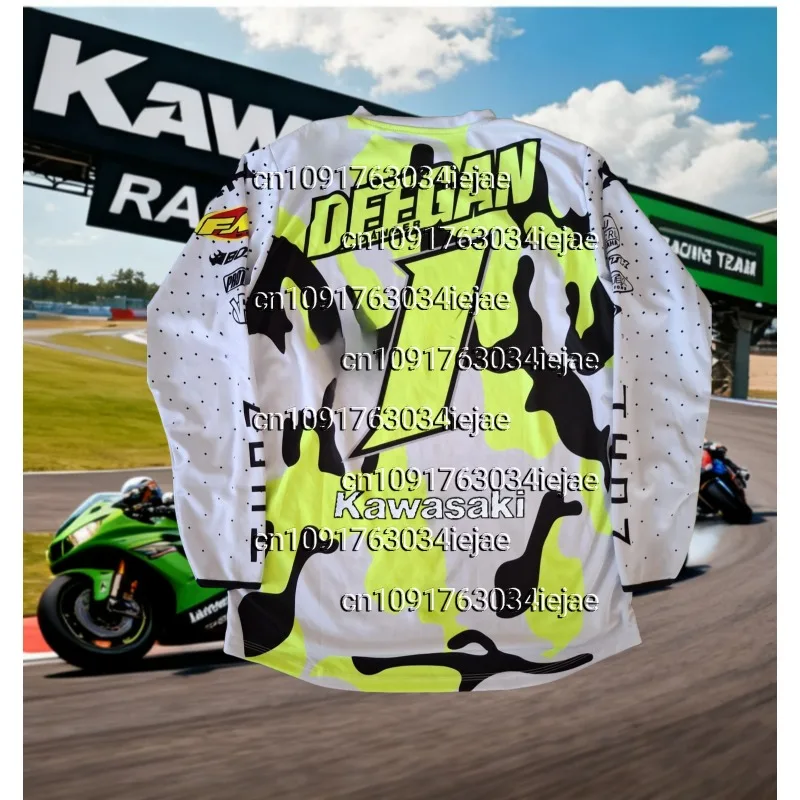 

Kawasaki Summer Outdoor Sports Trendy Quick Drying Breathable Motorcycle Long Sleeved Thin Sport Comfortable Long Sleeved Shirt