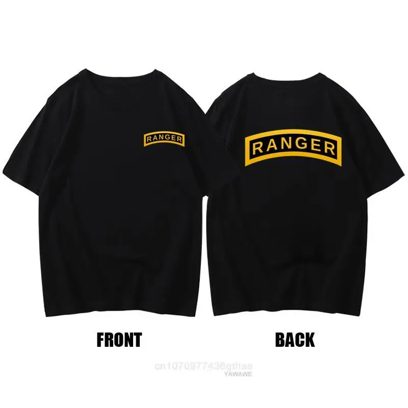 RANGER T-shirt Military Theme Reversible Tee Tops Street Fashion Summer Tees Original Men's Shirts Loose T-shirts for Women Cool