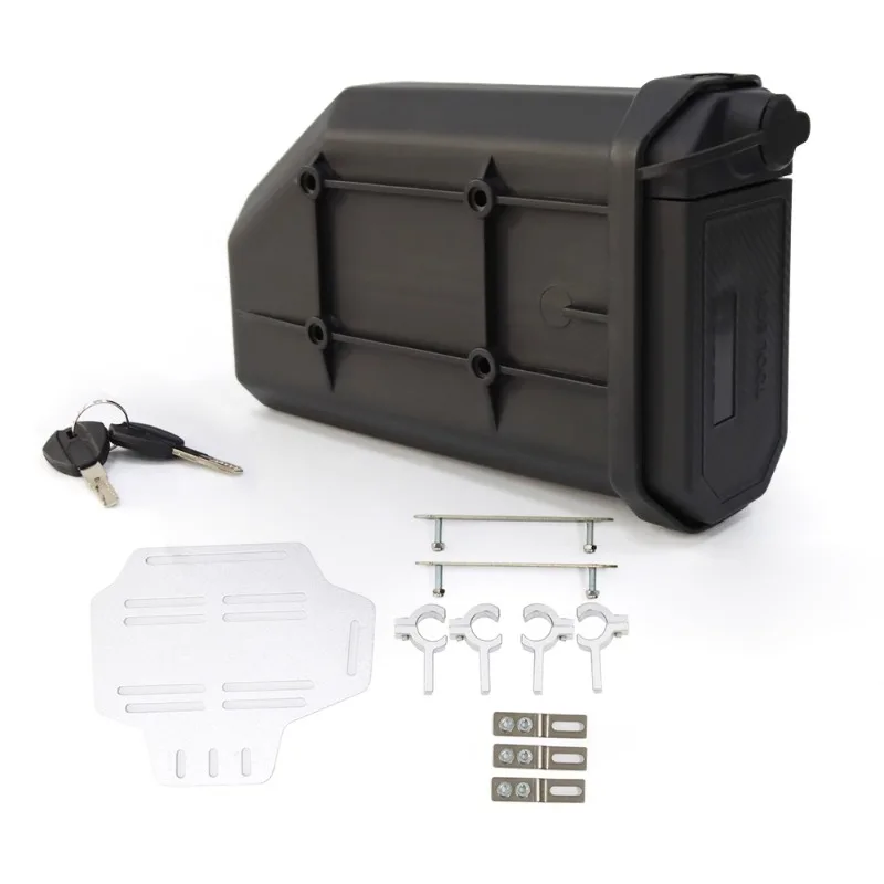 

Parts are suitable for motorcycle toolbox side box side frame aluminum alloy with lock toolkit mounting convenient waterproof