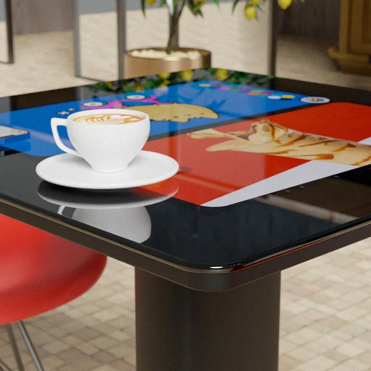 21.5 Inch LCD Multi Touch Screen Table Interactive Game Table For Restaurant/Pub/Bar