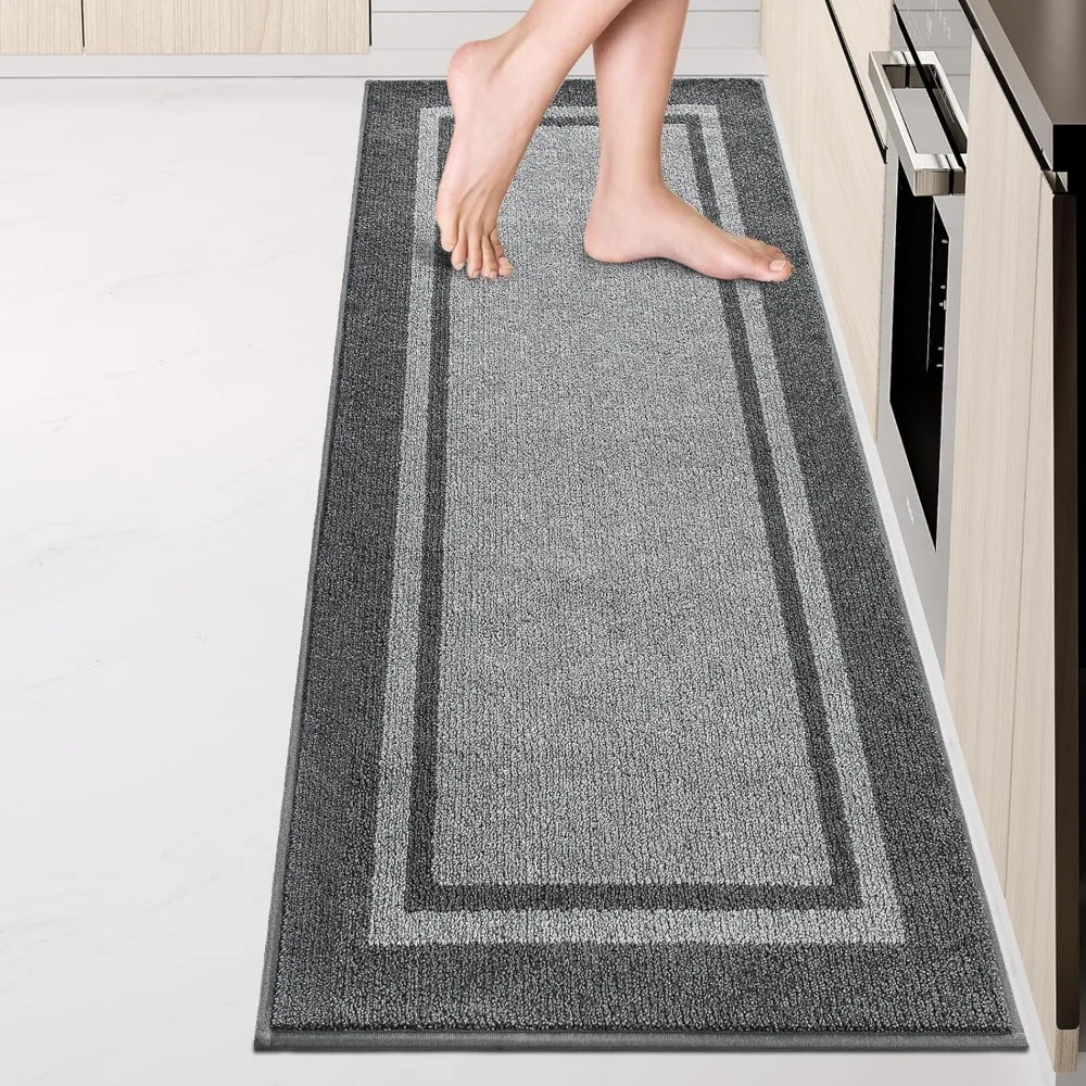 

Kitchen Rugs 24 x 84, Non-Slip Machine Washable Kitchen Runner Rugs Floor Mats, Absorbent Comfort Standing Mats for Kitchen, Sin