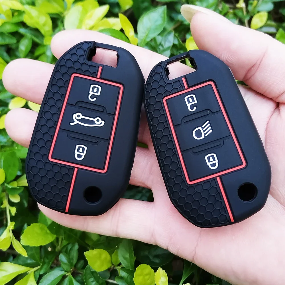 

New Silicone Key Cover Car Key Case For Citroen C5 C3 C4 C8 Berlingo For Peugeot Partner Rifter 208 308 508 407 2008 3008 Expert
