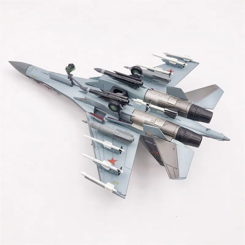 1/100 Scale Russian Su-35 Super Flanker Fighter Jet Alloy Plane Model Military Finished Static Diecast Aircraft Collection Gift