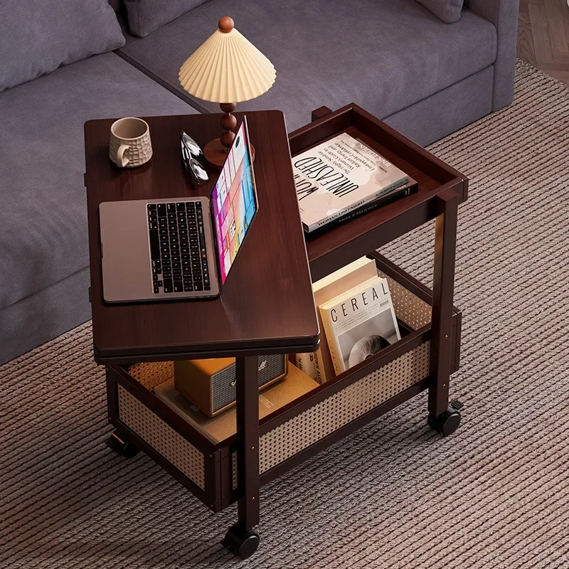 Coffee table living room household removable folding dining table small apartment sofa side cabinet cart side table eating table