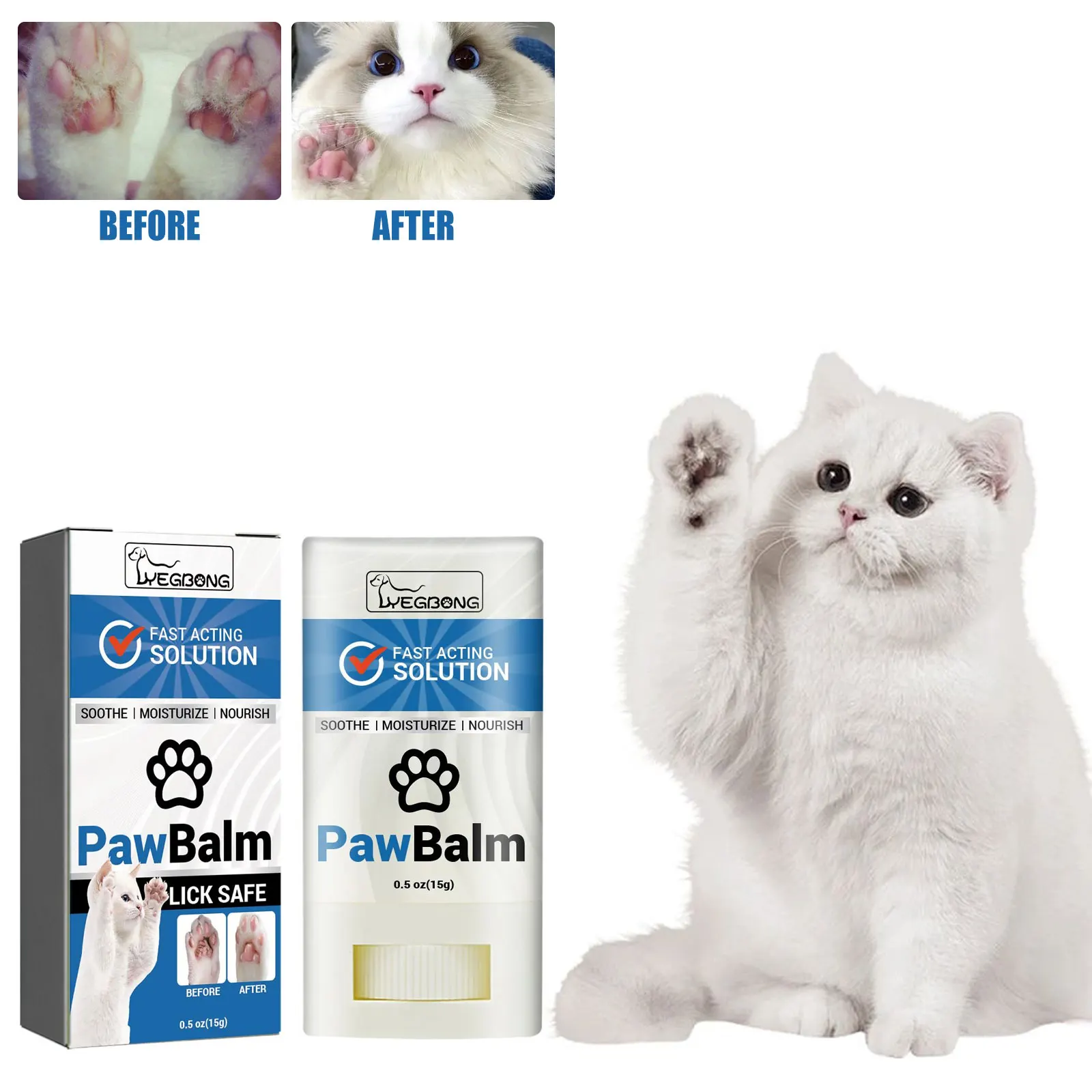 Paw Balm for Cats Dog Foot Cleaning Moisturizing Soother Nose Paw Pad Protection Lotion Repair Dry Cracked Foot Winter Paw Cream