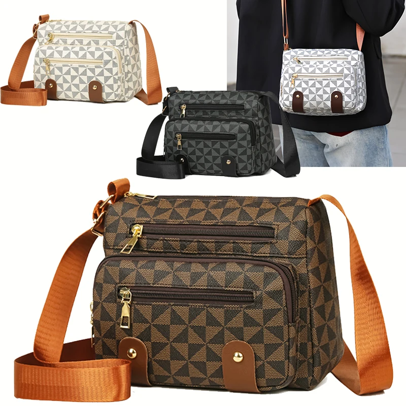 

Сумка через плечо с несколькими карманами, подходит для женщин среднего и пожилого возраста для путешествий, сумка на одно плечо.