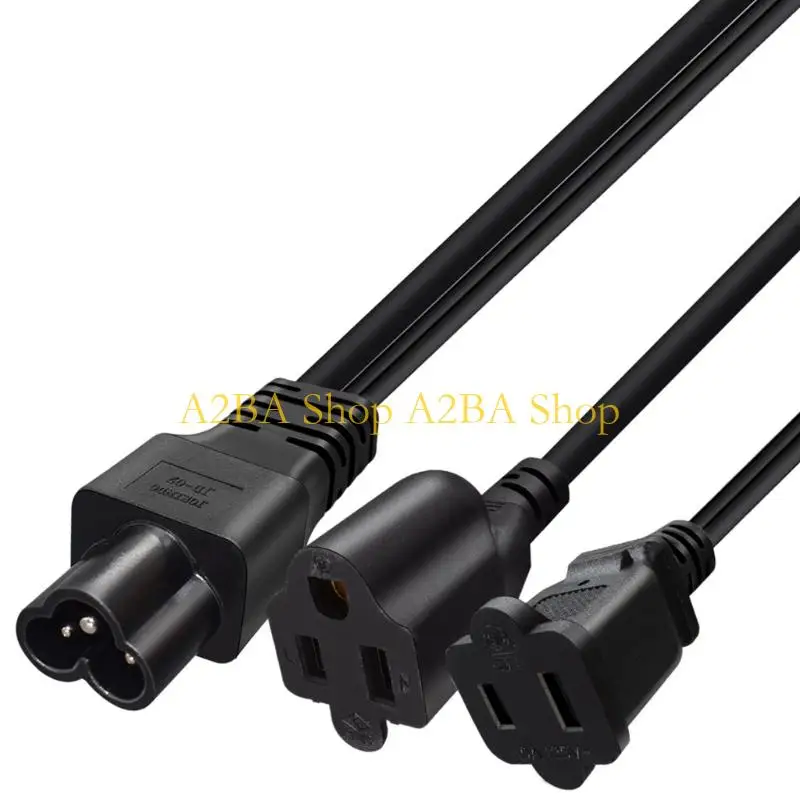 A2BA Short Distance Power Splitter Cable IEC320 Input To NEMA 1 15R And 5 15R Outputs 30cm Length