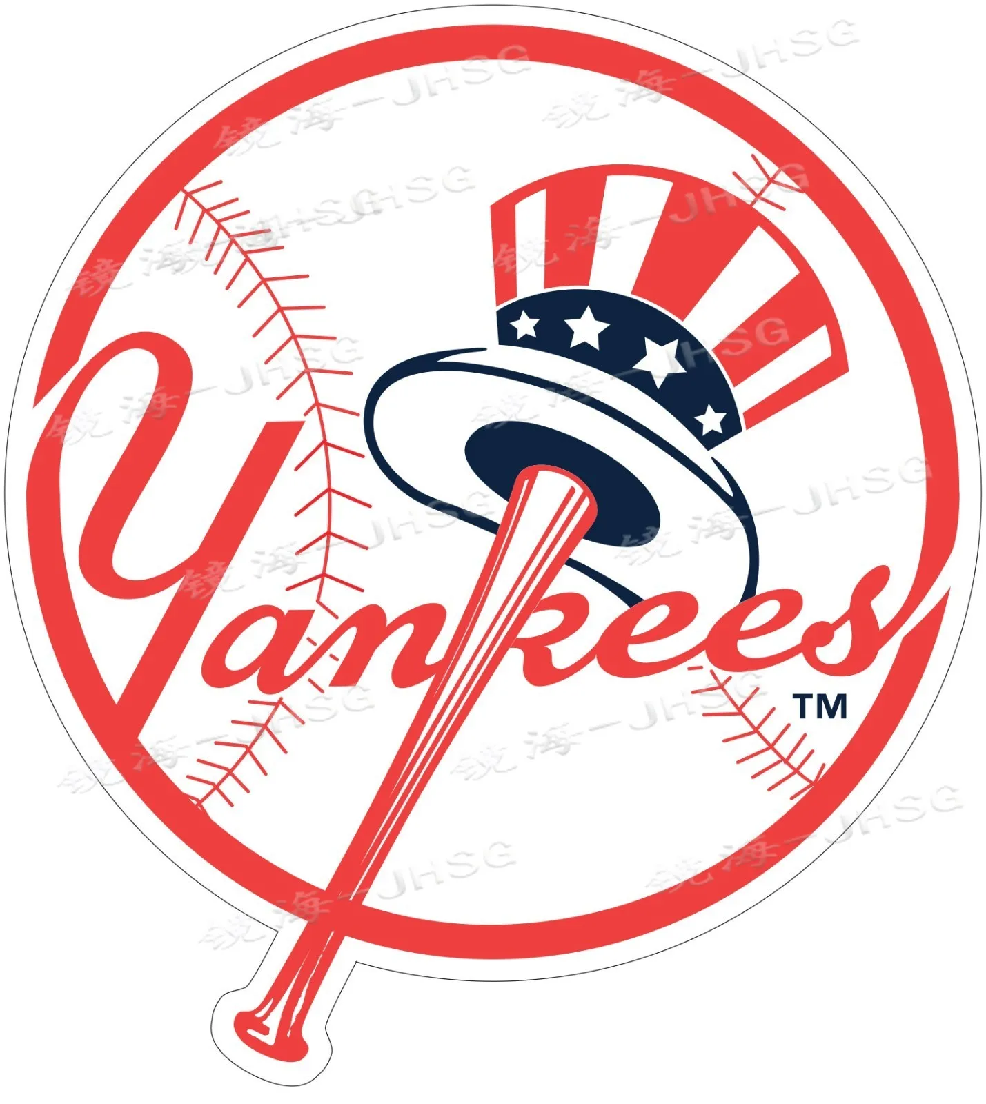Pegatina de Vinilo Impermeable con el Logotipo de los Yankees de Nueva York para Autos