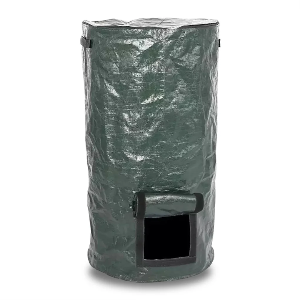 

Garden Yard Greenhouse Compost Waste Collection Bag Ferment Grass Container Collector Leaf Sack Storage Bin with Viewing Window