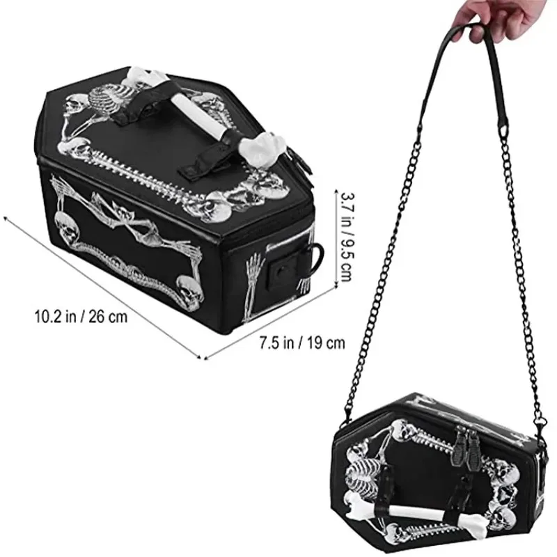 Vampire Coffin Purse Casket Gothic Punk Handbag Halloween Shoulder Bag Women's Crossbody Bag Gift for Birthday