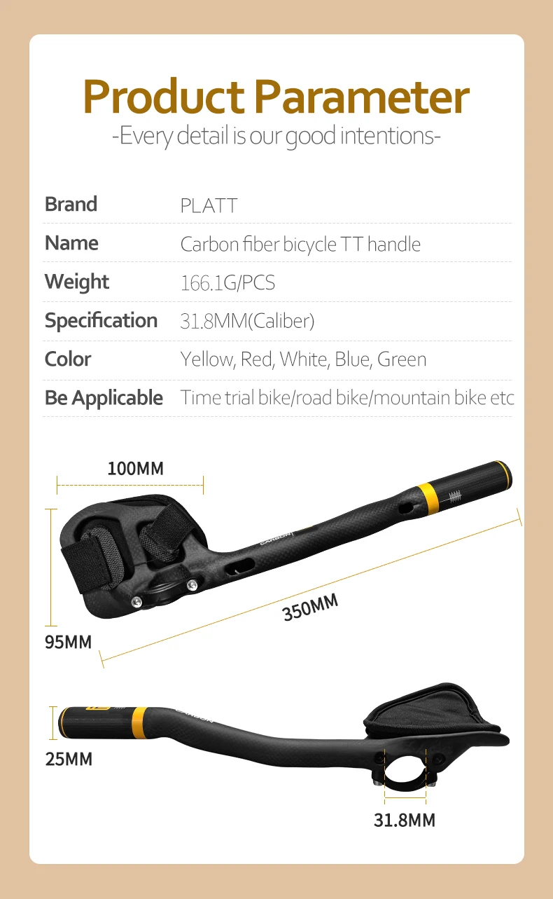 Volle Carbon Faser Straße Fahrrad Lenker Autobahn Rest Setzen Lenker Aero Carbon TT Fahrrad Griff Bars Probe TT Bar 3K Matte – Detail 2