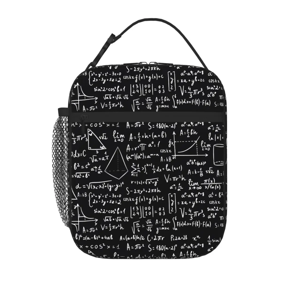 Bestselling Science Black Board Math Pattern Funny Gift School Style Student Lunch Bag Road Trip Lightweight Lunch Bag