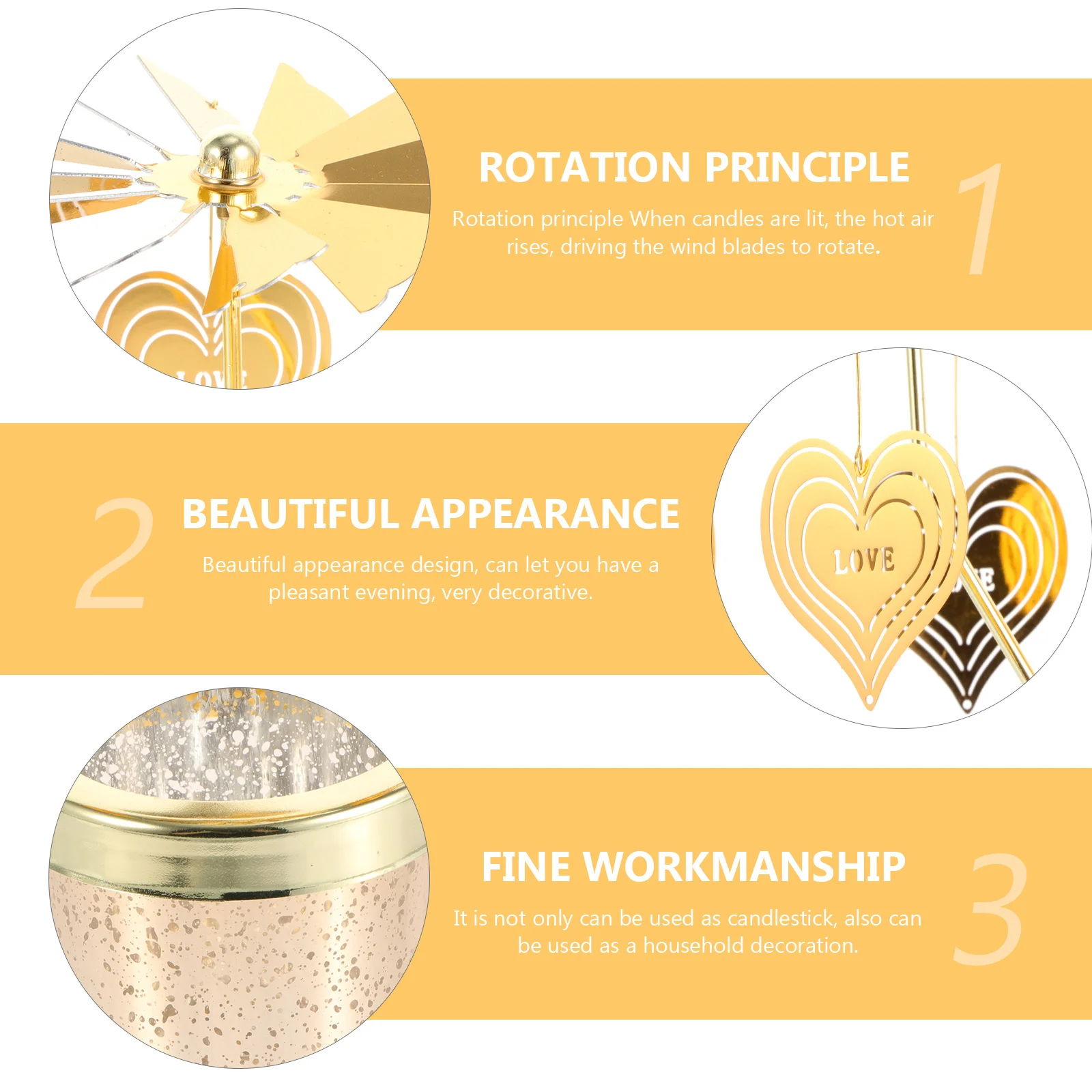 

Rotating Candlestick Creative Romantic Candlelight Dinner Decoration Exquisite Table Decor Home Party Decor Rotating Candlestick