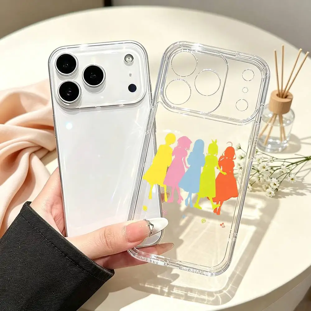 The Q-Quintupletss Anime BFF Style Phone Case For iPhone 17 16 15 14 13 12 11 Mini Pro Max Plus Transparent Cover