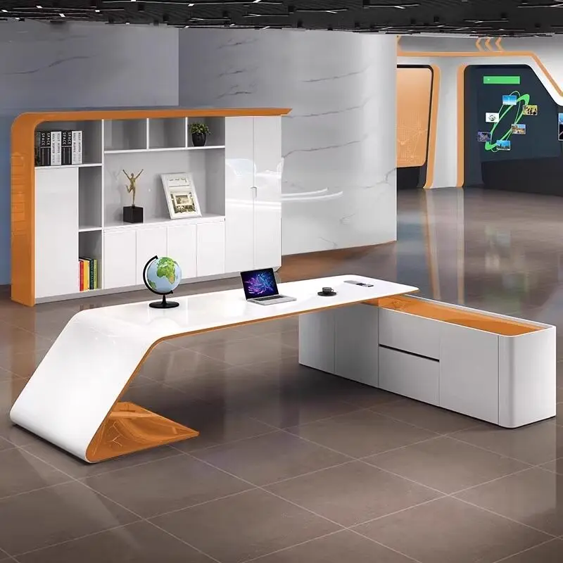 Executive Luxury Office Desk Modern Organizers Reception Design Office Desk Multifunctional Display Ufficio Salon Furniture