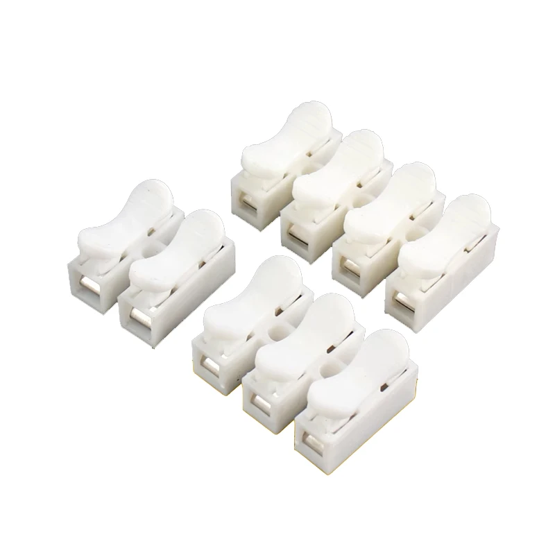 10pcs/lot CH-2 CH-3 CH-4 White Color G7 Wire Connector Voltage 250V Wiring Terminal Block LED Lighting Press Type Connector