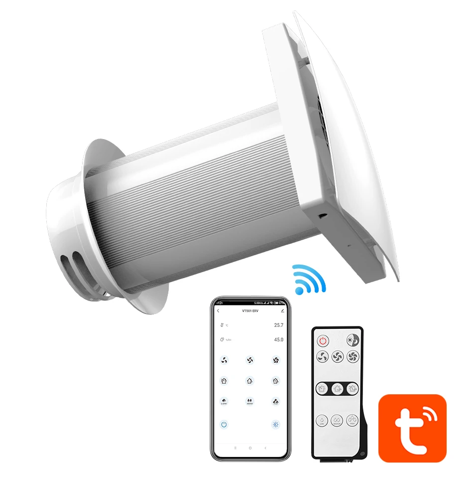 Ventilatore per ambienti a parete VT501-S purificatore d'aria con ventola di aria fresca con filtro Hepa per sistema di ventilazione
