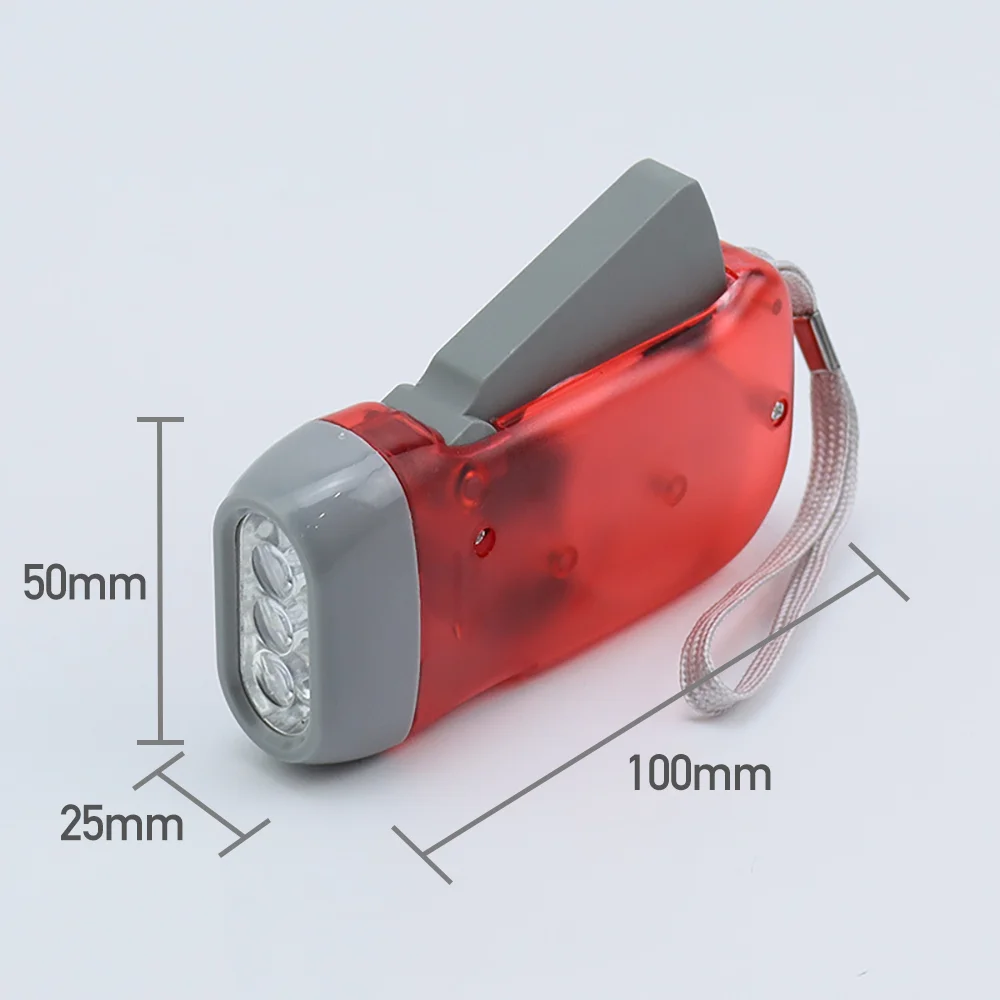 Portable Mini Size Plastic Hand-Pressing LED Rechargeable Flashlight Home Appliance Camping Outdoor Lights Night Light