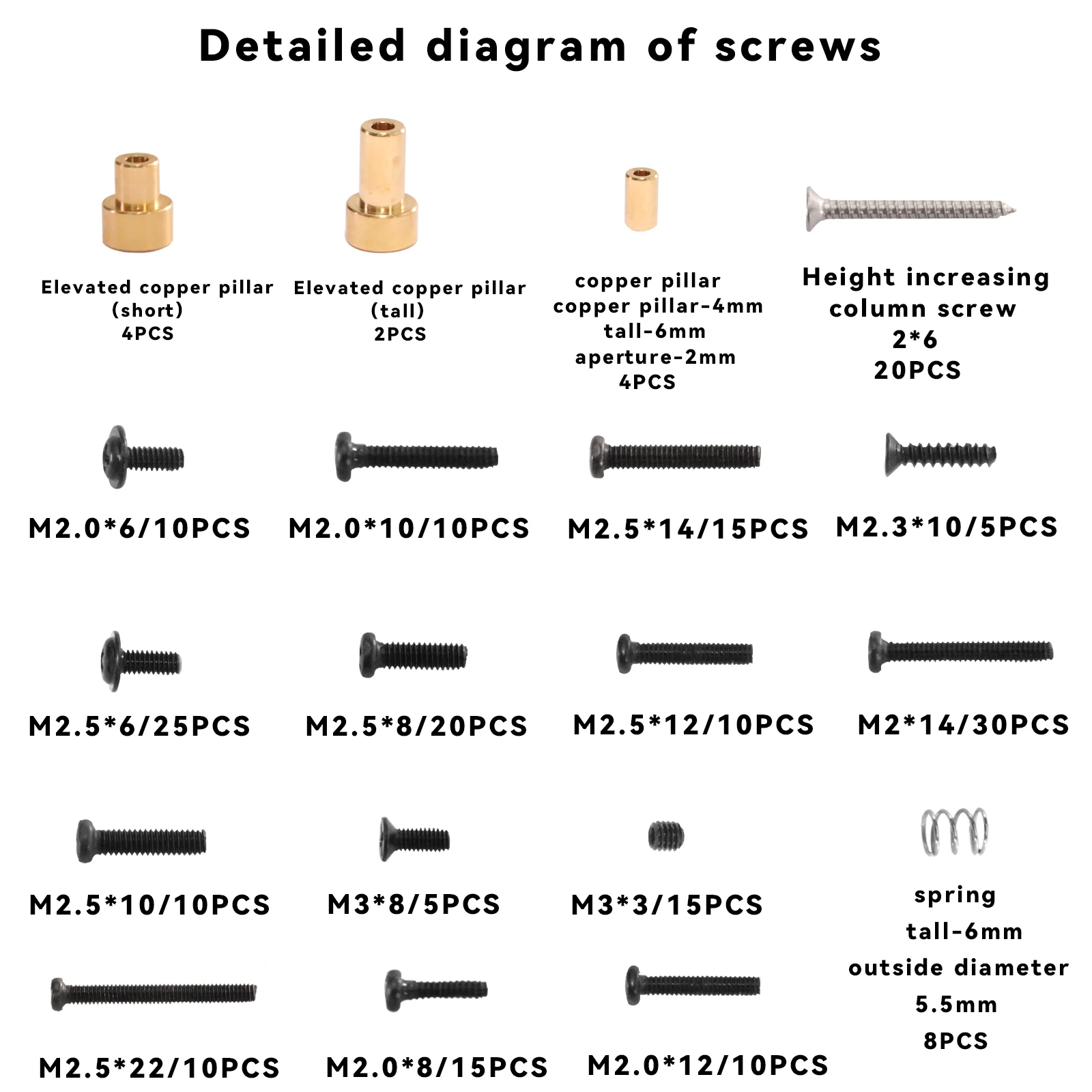 MN82 Pro LC79 MN82S المسمار مجموعة مسامير معدنية احتياطية أدوات إصلاح قذيفة السيارة رفع العمود السحابة عدة ل 1/12 MN 82 RC سيارة جزء