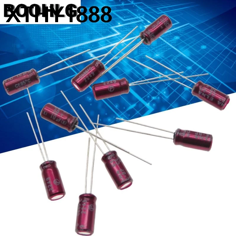 10PCS 10UF 50V Purple Robe Capacitor 50V 10UF 5X11 RBD BP Poleless