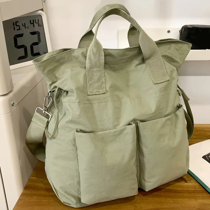 

College Style Casual Shoulder Bag, Versatile Large Capacity Class Commuting Crossbody Bag, Japanese Men's Women's Canvas Bags