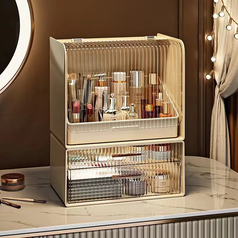 

Advanced cosmetics storage box, dressing table, skincare shelf, lipstick, makeup brush, desktop large capacity organizing box