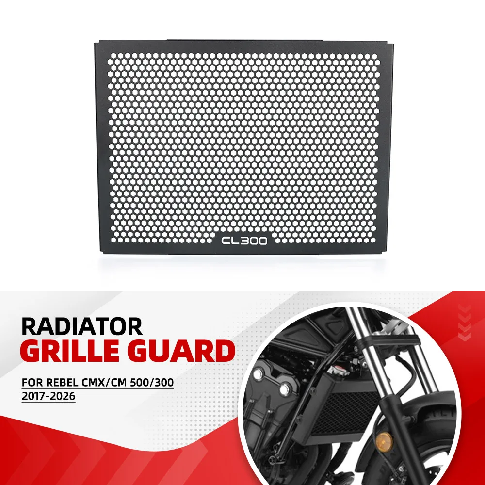 

For Honda REBEL CMX/CM 500/300 2017-2018-2024-2025-2026 Motorcycle Radiator Guard Grill Cover Protection CL250/300/500 2023-2026