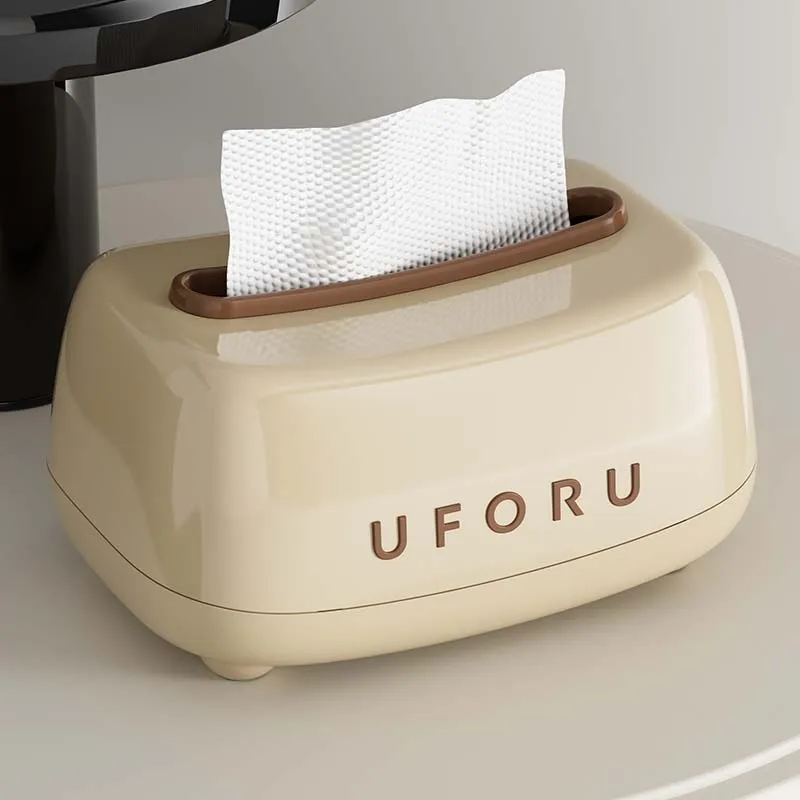 UFORU Cream air tissue box living room advanced sense pumping paper box Light luxury decoration creative napkin box