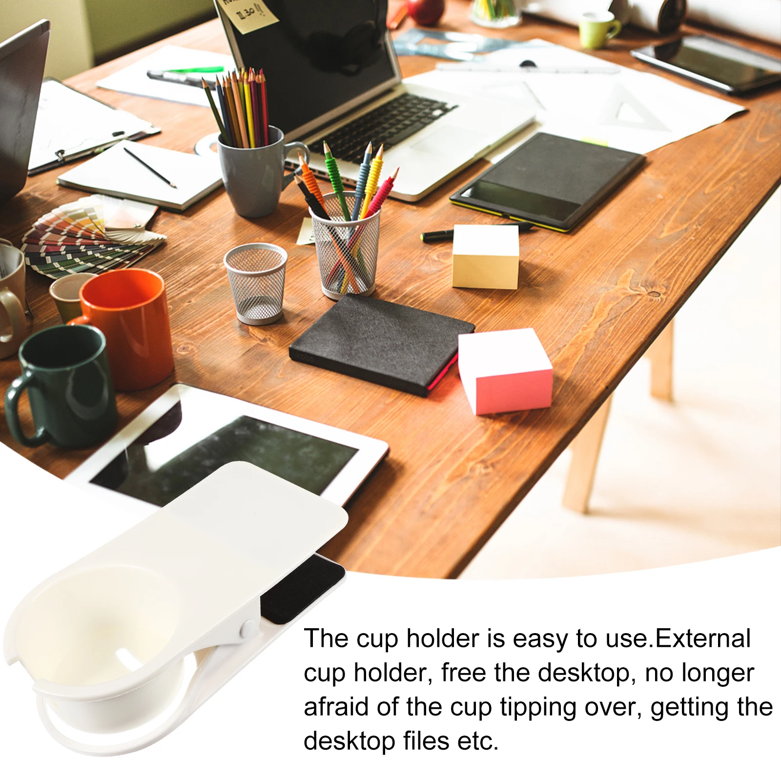 

1Pcs Cup Fixor Tableside Teacup Stand No Drilling Required Multiuse Home Office Fastfood Restaurant Cup Holder Clip