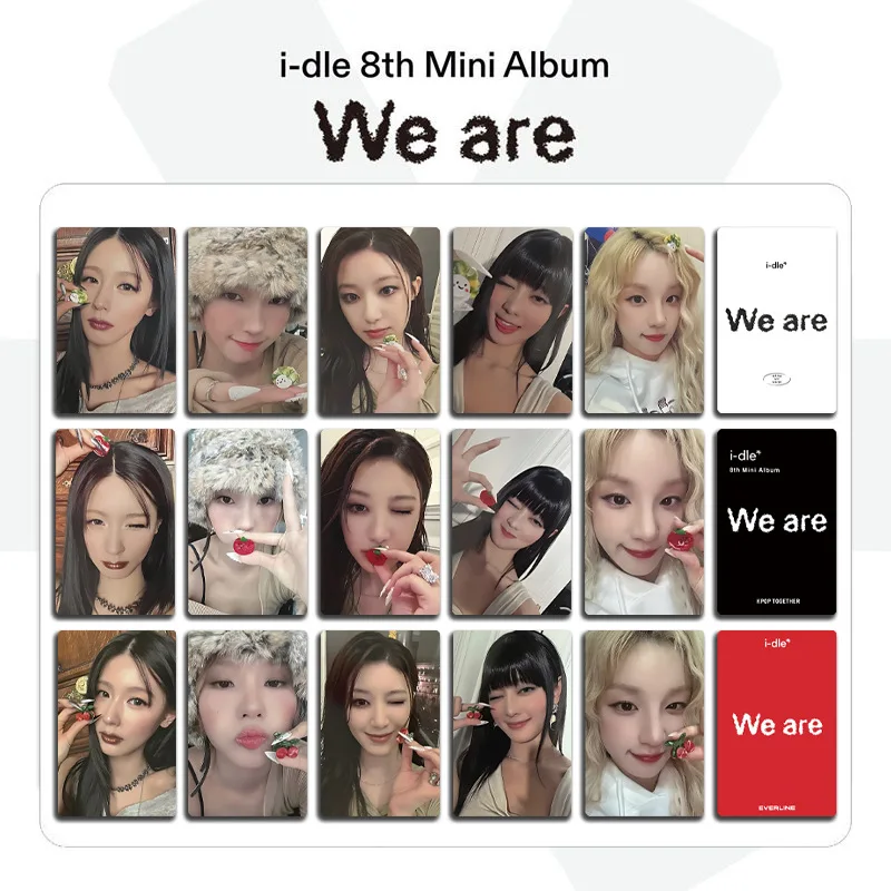 

5/15Pcs/Set Kpop i-dle We Are Album Selfie Cards List Shuhua Miyeon YUQI MINNIE Soyeon EVERLINE Ver Photocards Fans Collectibles
