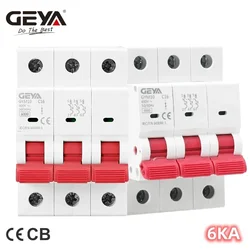 GEYA GYM10 Safety MCB 3Pole 6A 10A 16A 20A 25A 32A 40A 50A 63A 220V/400V Mini Circuit Breaker C Type 6KA CE CB Approved