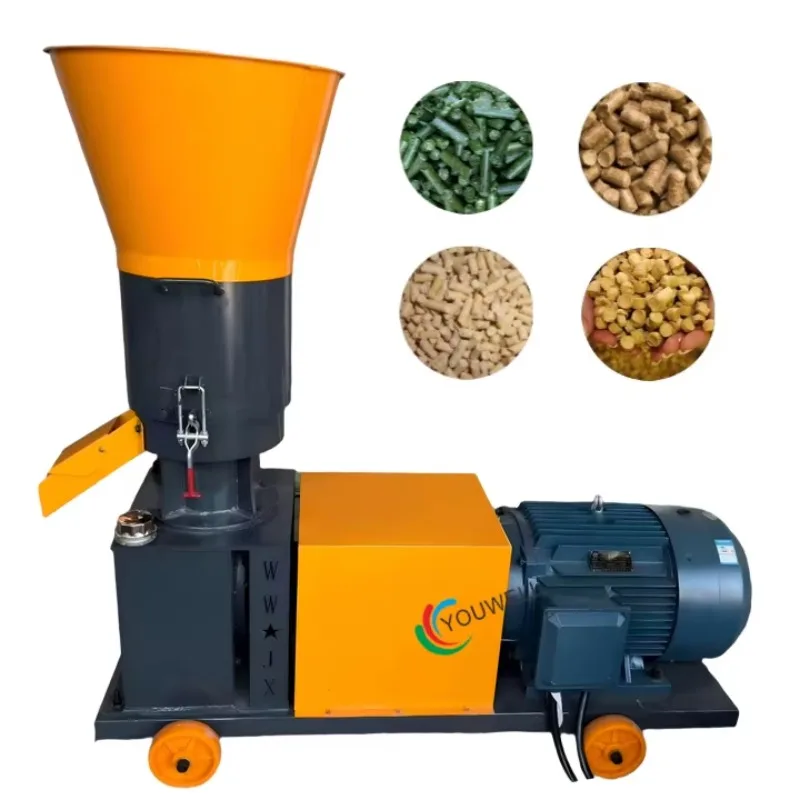 550-850kg/h High Productivity Electric Roller Rotary Pelletizer 220V/380V Carbon Steel Animal Feed Pellet Production