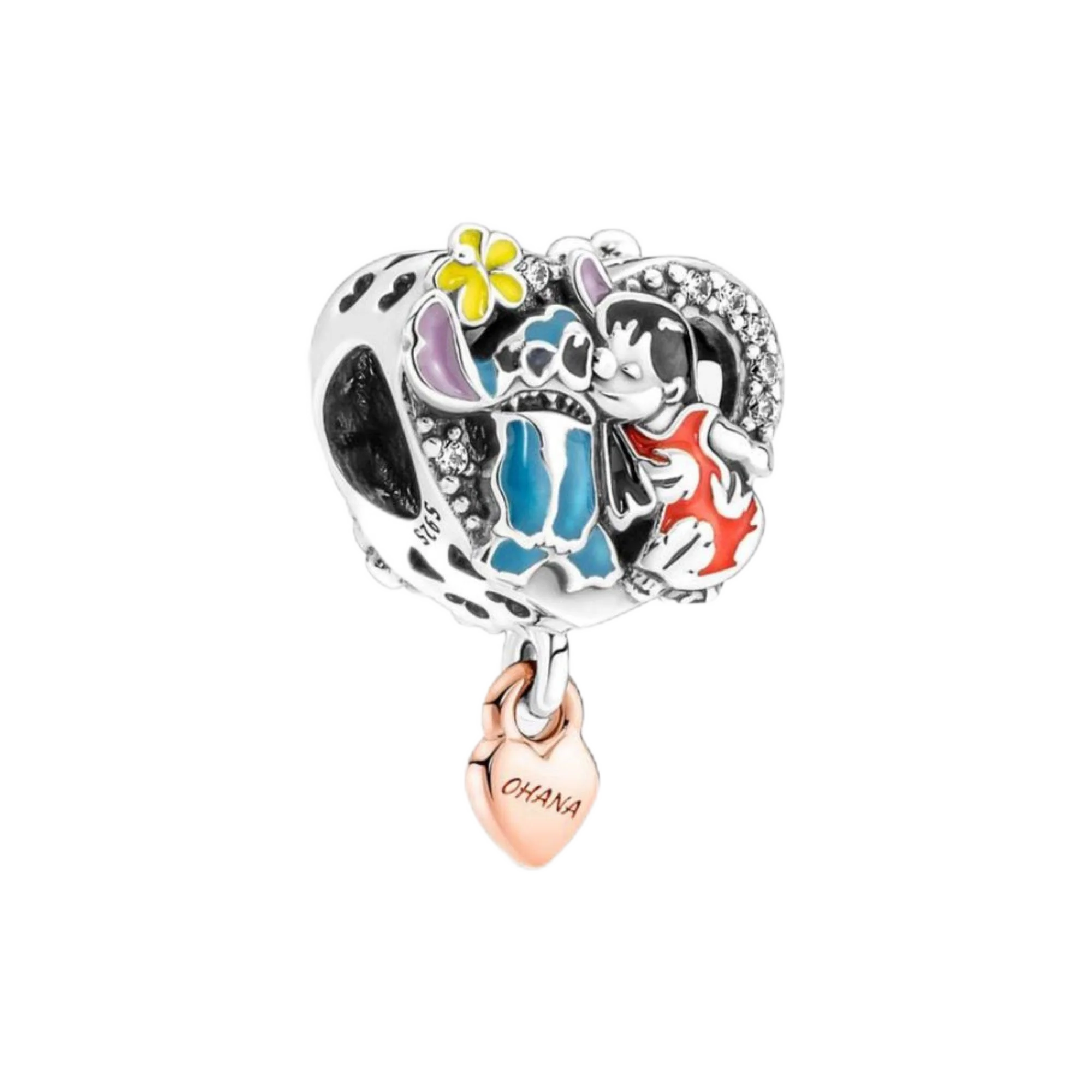 2024 Disney Princess Charm srebrny 925 brelok do torebek koraliki nadaje się do Pandora oryginalna bransoletka Charm 925 koraliki biżuteria