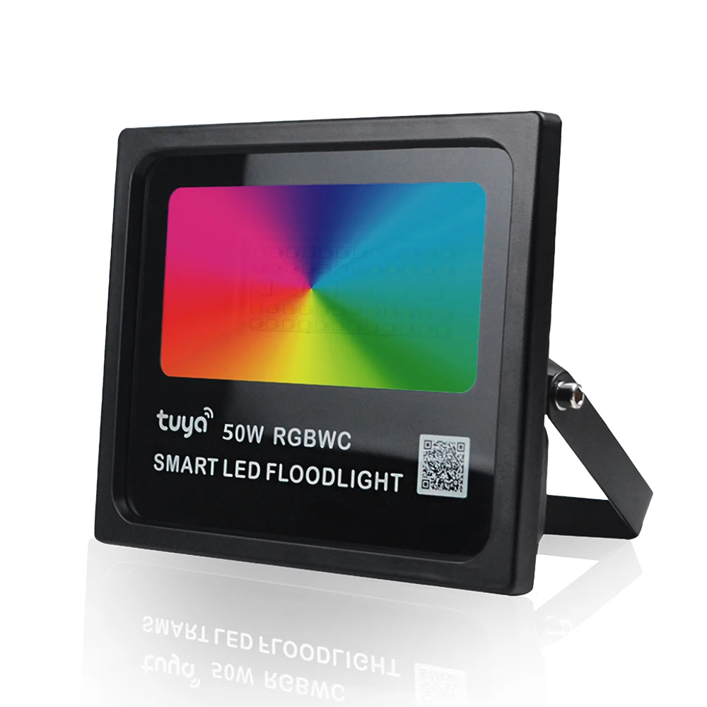 Tuya Smart APP WiFi Zigbee Bluetooth LED Outdoor Flood Landscape Light 2.4G RF Remote RGBCW Color IP66 Waterproof 30W 50W AC220V