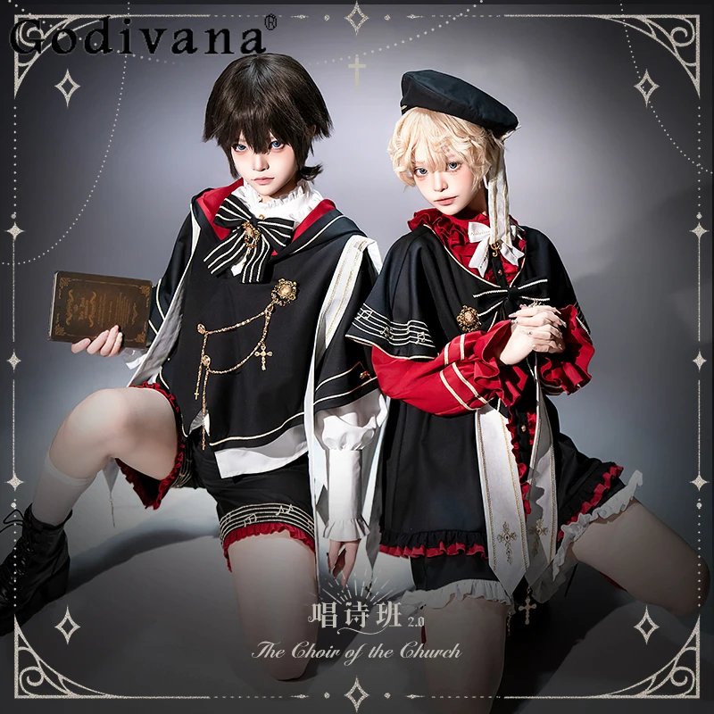 

Original Design Gothic Cosplay Prince Sets Lolita Court Style Punk Cloak Shawl Retro Long Sleeve Shirt Embroidery Shorts Outfits