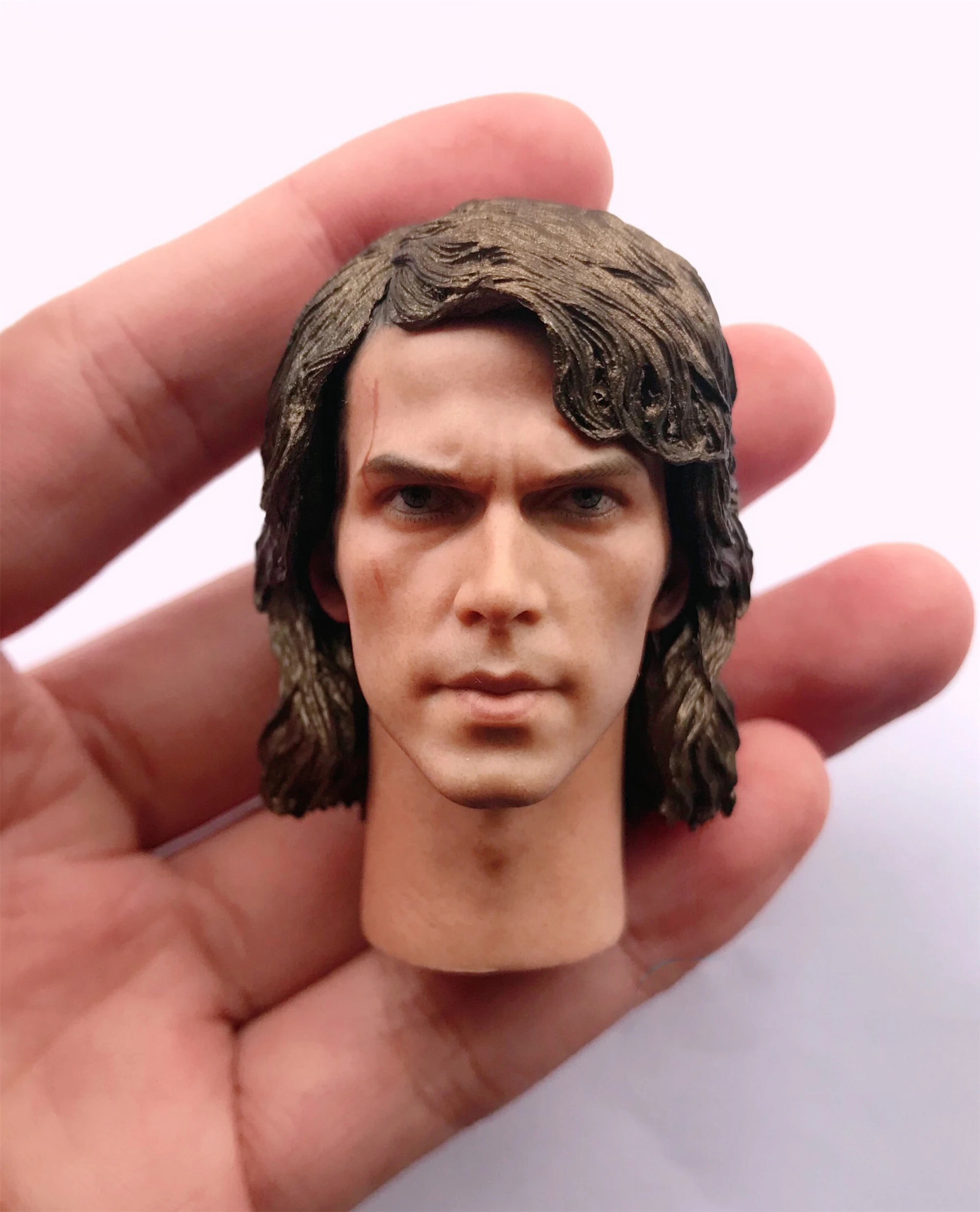 

1/6 Scale Anakin Skywalker Hayden Christensen Head Sculpt PVC Head Model Fit 12'' COOMODEL Action Figure Body