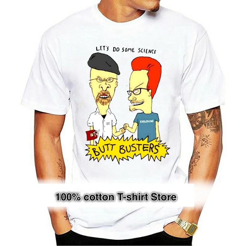 Let'S Do Some Science Butt Busters Beavis And Butthead Parody White T-Shirt Gym Tee Shirt