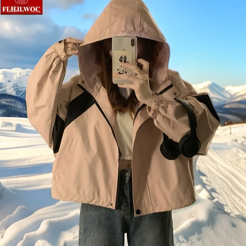 

Hooded Coat Outerwear New Fashion Women 2025 Autumn Winter Preppy Style Cute Sweet Japan Girls Long Sleeve Short Jackets Coats