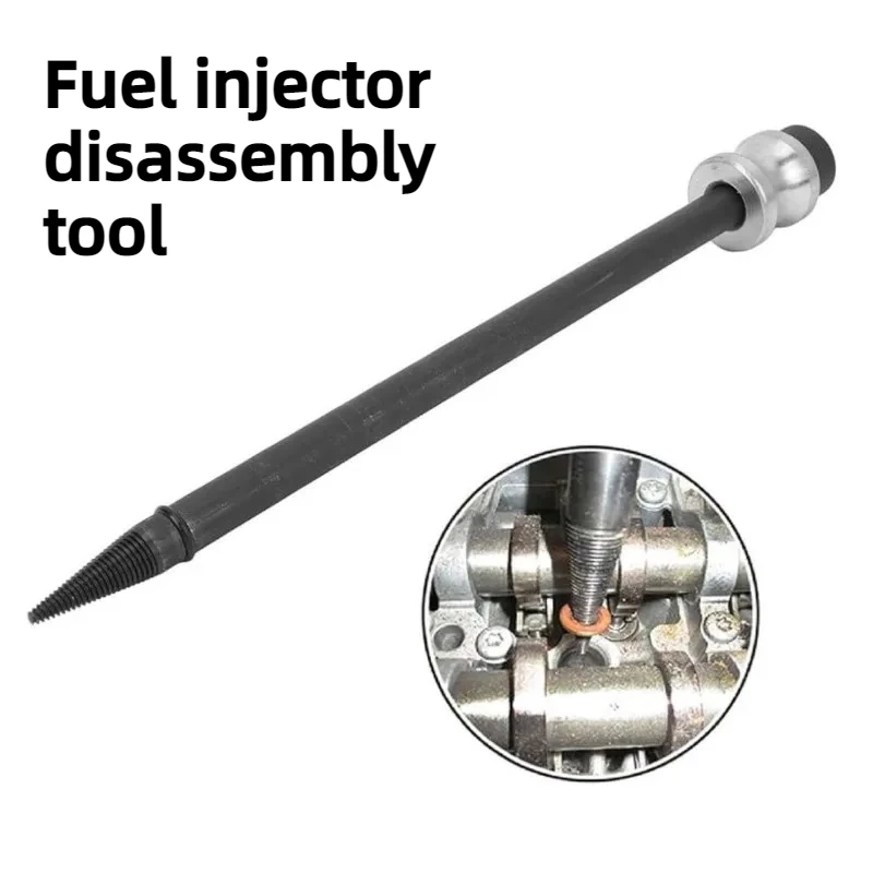 Juego de herramientas universal para extracción de sellos de inyectores de combustible de coche con martillo deslizante y punta cónica de acero para quitar juntas de arandelas de cobre