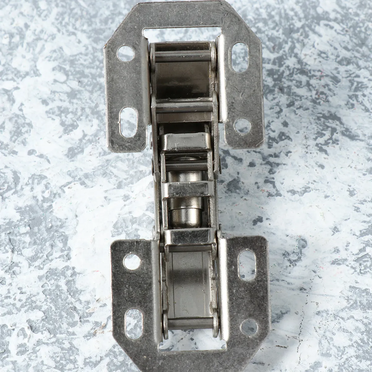 5Pcs 1.5mm Thickness Steel Hydraulic Concealed Cabinet Hinges Half Overlay Door Furniture Kitchen Mounting Screws Included