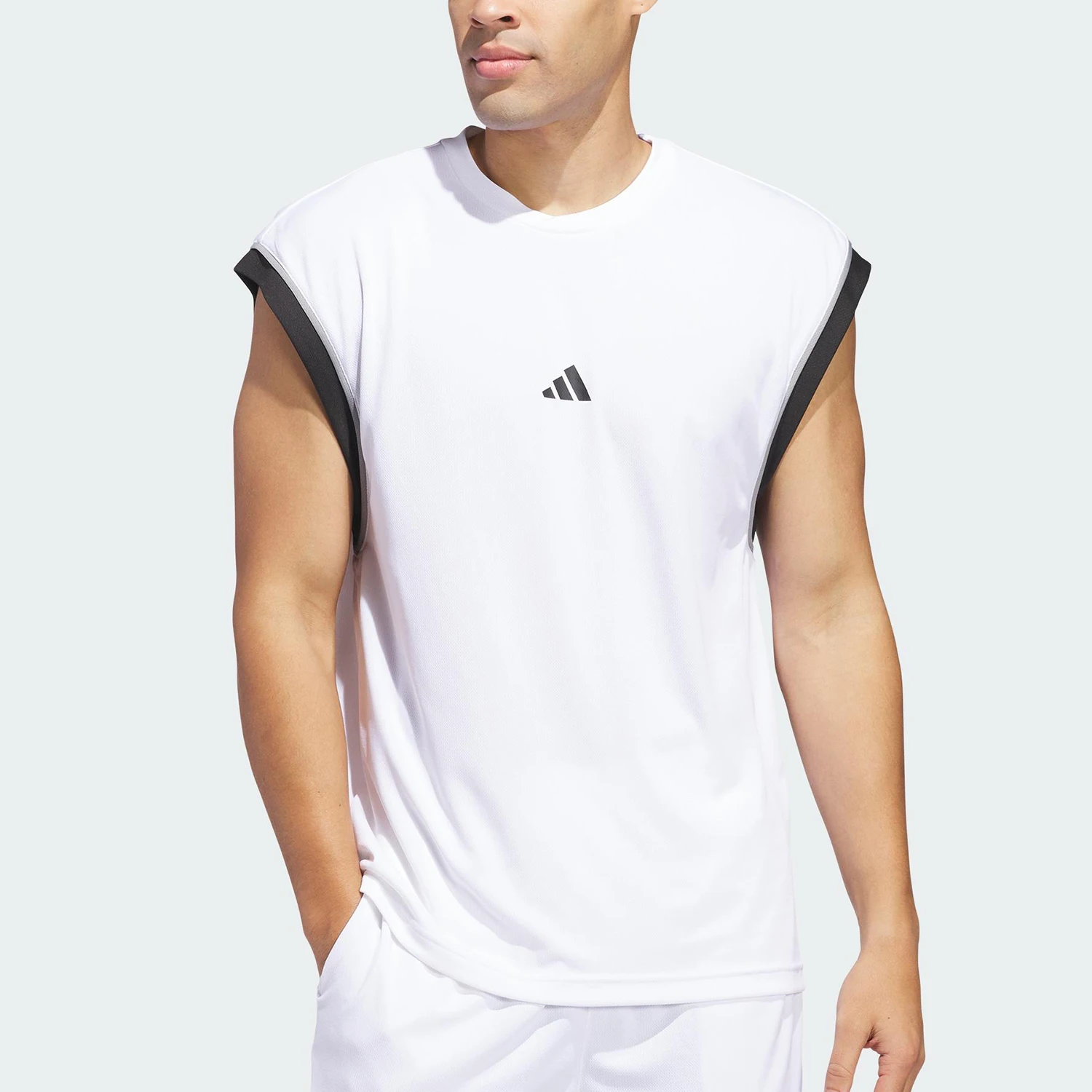 

Оригинальная летняя мужская баскетбольная футболка без рукавов Adidas JN4724