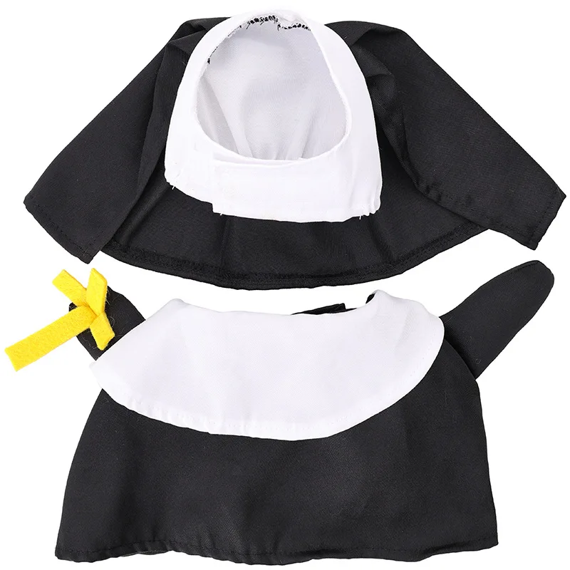 Vestido de piezas para mascotas, conjunto de ropa para disfraz de cachorro, gatito, monja, ideal para Halloween, 1 unidad