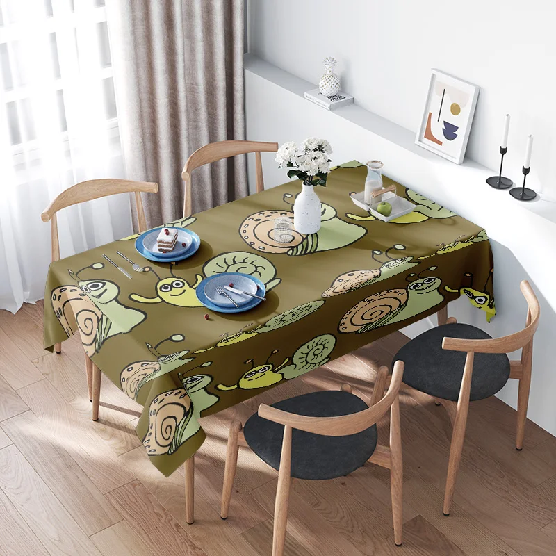 toalha-de-mesa-moderna-com-estampa-de-caracol-de-desenho-animado-verde-amarelo-azul-branco-decoracao-para-casa