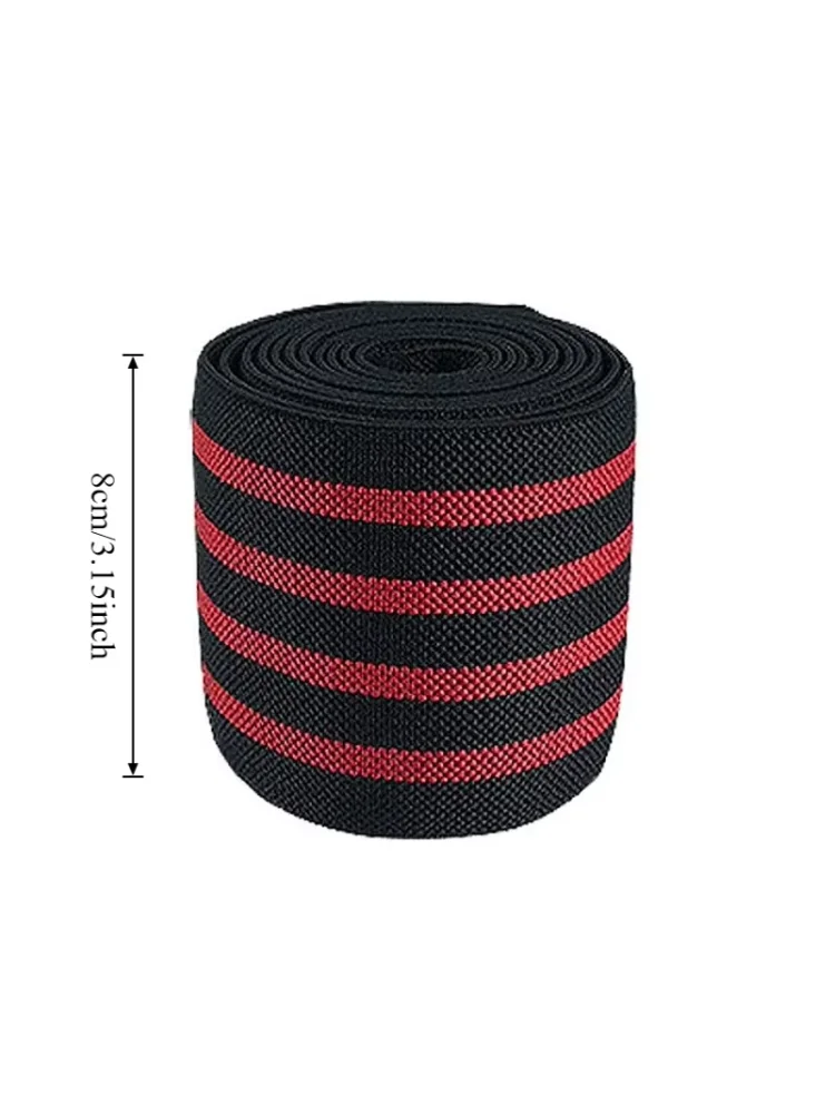 2PC Fitness Compression Straps170cm Elbow Pads for Bench Presses Knee Pads for Squats Wrap-around Support Sporting Braces
