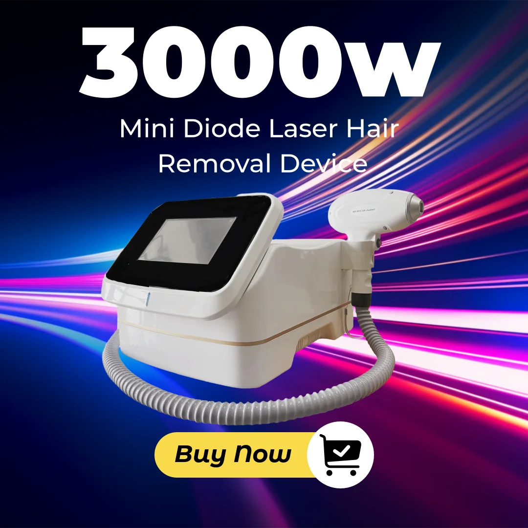 

Professional Mini Diode Ice Titanium Laser Body Hair Machine Removal 808nm Alexandrite Device 3 Waves Permanent CE Woman 3000W