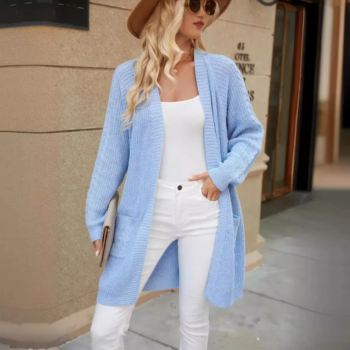 Spring Autumn Women Casual Cardigans Knitted Long Sleeve Mid Length Sweater Female Jumper Coat Open Cardigan